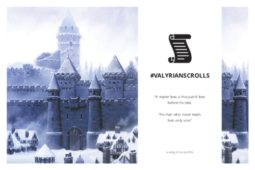 joannalannister:#valyrianscrolls↳ a new tumblr tag for A Song of Ice and Fire content onlyRecently t