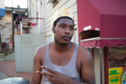 trufflebootybuttercream:  millydot:  portraits-of-america:       “I’m a criminal. I used to sell drugs and shoot people. I got locked up right here on this corner. I did my time, did my five years, and changed my life around. Now I just chill and