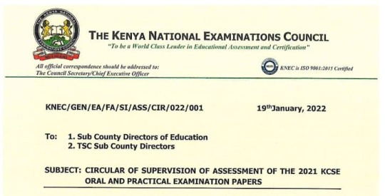 KNEC Issues KCSE 2021 Oral and Practical Exam Guidelines; Supervision and Assessment