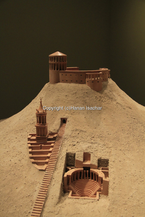 classicalmonuments:   Herod’s mausoleum   Herodium, Israel ~0 CE 25 m. in height  Herod’s mausoleum was in the shape of a tower rising to a height of 25 m. It consisted of a podium, a square story, a circular story, and a roof. Each story contained