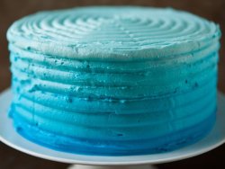  Ocean Blue Ombre Cake Frosting Tutorial