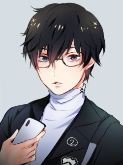 haruuuka:  new p5 protag is cute ^_^