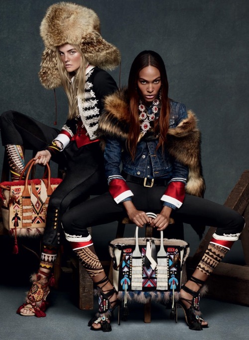 lelaid: Caroline Trentini &amp; Joan Smalls by Mert &amp; Marcus for DSquared² F/W 2015