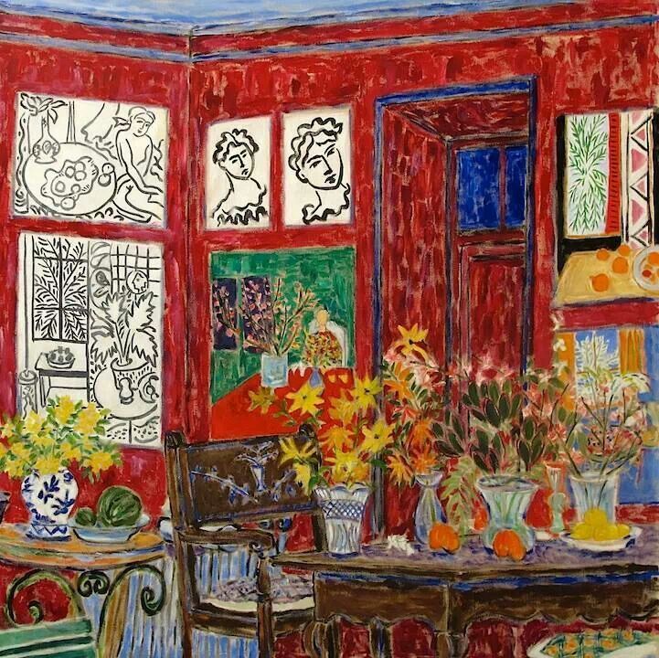 huariqueje:    Matisse’s Studio , Vence   1945-46 -   Damian Elwes   British