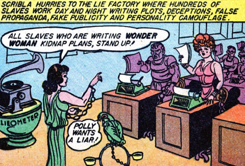 *The alternative-fact factory.—Wonder Woman #2 (1942) by William Moulton Marston &amp; H.G. Peter