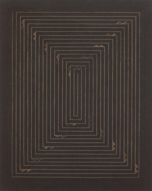 Zarina Hashmi, The Golden Route, 1982. Etching on handmade paper.