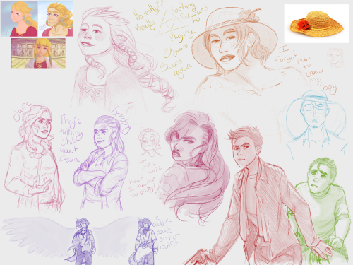 The doodles I’ve done this week. I’m actually pleased with almost all of these. May line some and li