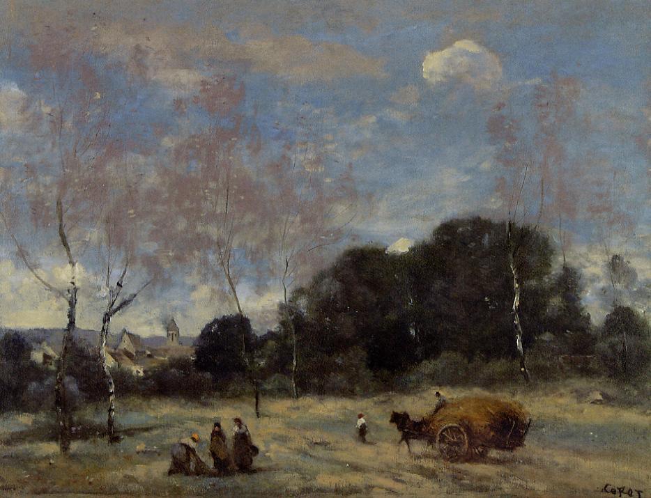 Jean-Baptiste-Camille Corot (Paris 1796 - Ville-d'Avrai 1875); Return of the Hayers