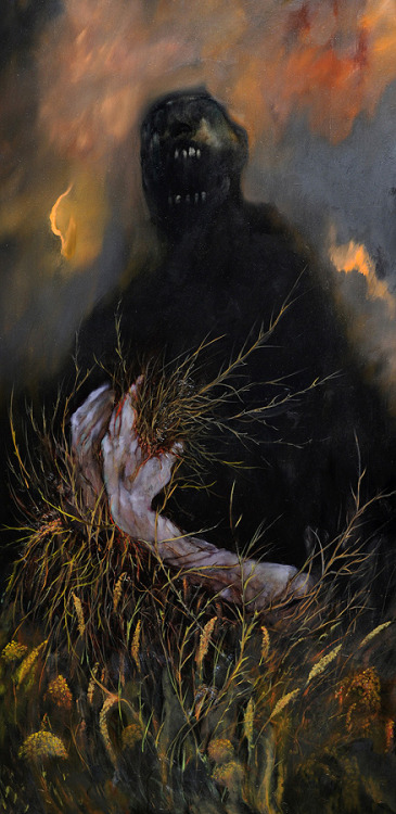 Jody Fallon (American, b. 1971, PA, USA) - Lamentation, 2019, Paintings: Oil on Linen 