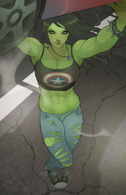 somewhatbadasslol:  Utterly Perfect SHE HULK by http://torqueartstudio.deviantart.com/gallery/