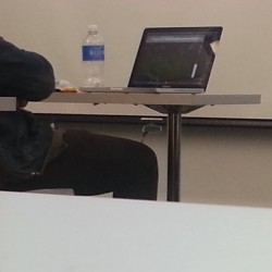 I get being on Facebook or texting but this dude is watching a soccer game. Wow new level #collegelife #tootiredforthisbs