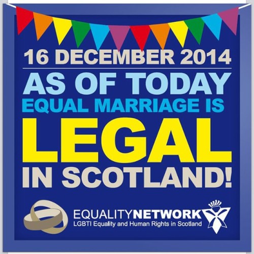 liamdryden:battaille:amazingceryscorn:As of today!! #scotland #equalrights #gaymarriage:-)&lt;3