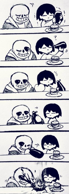 bbdanbb:  続・ついろぐ   I love frisk lol XD