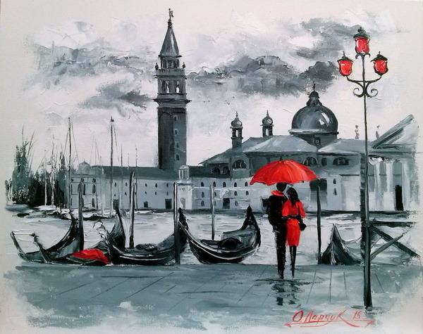 bestof-society6:    ART PRINTS BY OLHA DARCHUK    Paris   the romance of Venice 