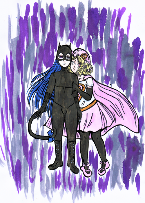 Femslash February 2021 Day 20: Superhero AU, with Superlambda and Bernkatwoman! They’d be the 