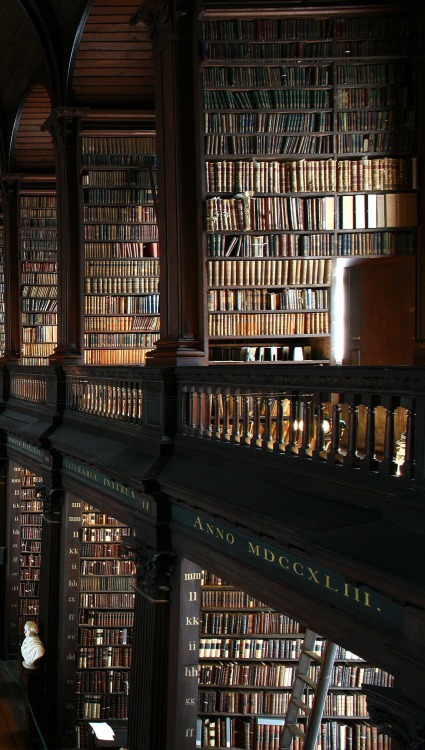 kn0ckturn:  theladyintweed:  Beautiful Libraries:  The Long Room, Trinity College Dublin, Ireland.    before I read the caption I was like “hey that looks like trinity college in Dublin” 😍😍😍😍😍😍 
