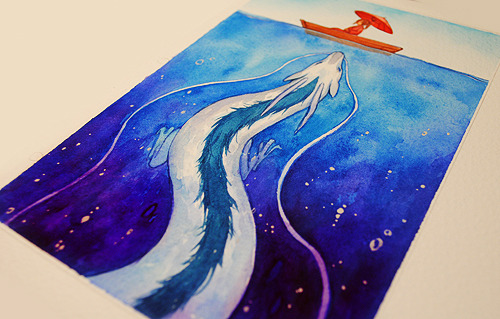 qinni:  Let’s meet again, you and I. Spirited Away | Done in watercolour  My sketchbook