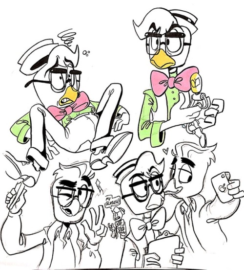 okayrigamarole: edmeadart: Did you guys know that Gyro Gearloose is an absolute delight?  Feat. Mark Beaks too. He’s aight. ;P @lechepop 