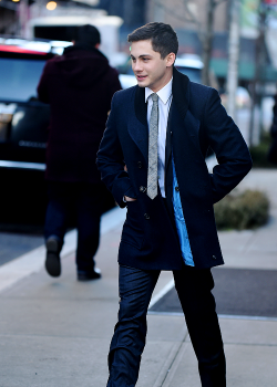 just-cat-memes:  Logan Lerman seen out in Soho, New York. March 26th, 2014 