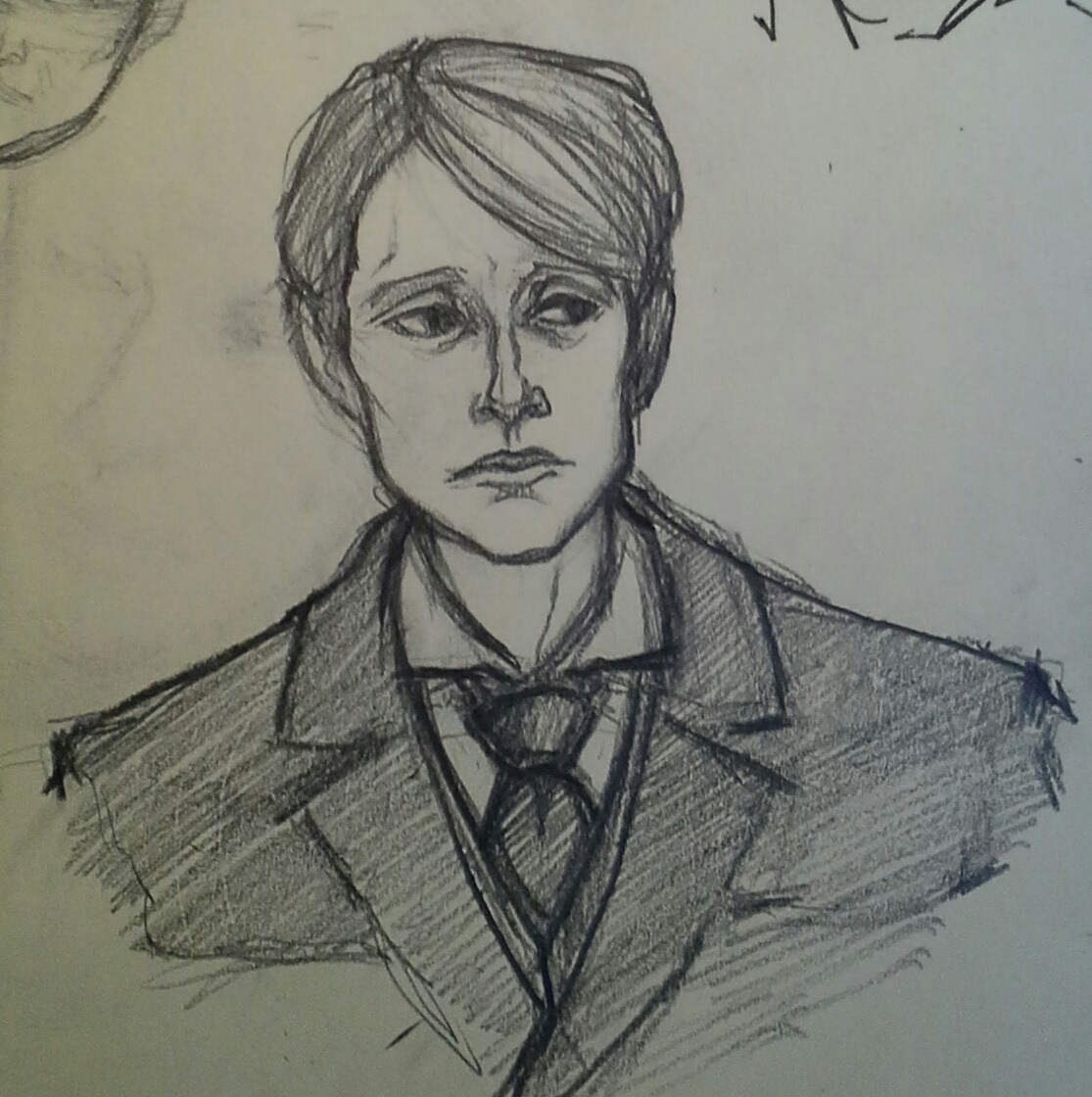 My first real attempt to draw Hannibal in &ldquo;my style&rdquo; without