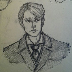 My first real attempt to draw Hannibal in