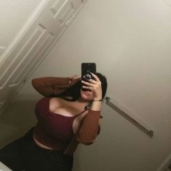 thebiggestever:  “My tits are going to outgrow this top any minute now.  I need you to bring me some XXXL t shirts so I can have something to wear while we go shopping for new clothes that fit my giant tits.”