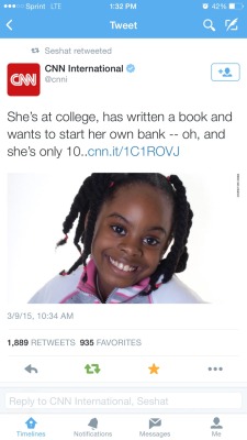 tamagohime:ohhhhhhbrae:curlyxgoddess:elisaharold:The things I like to see on the Internetqueen.  Her name is Esther Okade and her story can be read here [x]  She adds: “I want to (finish the course) in two years. Then I’m going to do my PhD in financial