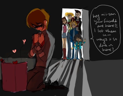 kattobingu:  caught admiring his king of games shrine 