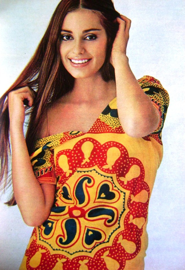 Brazilian model / actress Duda Cavalcanti in 1966 & 1967