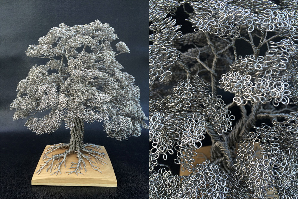 crossconnectmag:  Wire Tree Sculptures by Clive Maddison The trees are handmade from