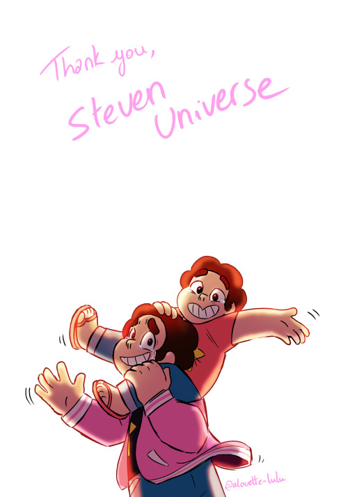 alouette-lulu: I’ve been following this show since day one, it hurts so much to say goodbye… Thank you Steven Universe for 7 amazing years ! 