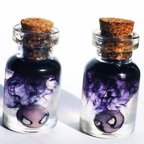 retrogamingblog:  Bottled Poe Soul Charms made by 8BitSpirit