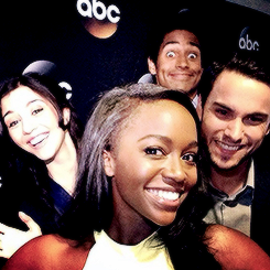 alfieenochdaily:  Alfie Enoch in fellow HTGAWM cast’s social media pics