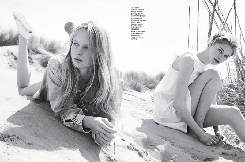 factorygirl-photography:  Eva Hageraats &amp; Eva Downey by Christophe Kutner