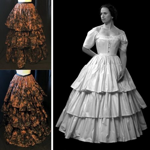 An interesting take on our 3 Ruffle Petticoat, made in our client’s batik material. For the WA