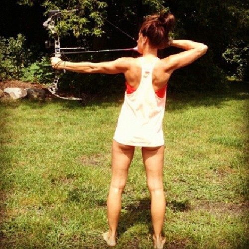 girlsofbowhunting: Yes she has a swim suit on!!!!!!! Pervs….lol…. #girlsofbowhunting