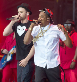 aintnojigga:  Jay-Z and Justin Timberlake