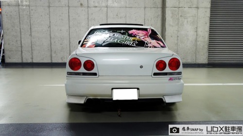 Nissan Skyline R34秋葉原UDX駐車場[痛車SNAP]NO:2169 エボラインさん[福岡県]アイドルマスター シンデレラガールズ 星井美希&城ヶ崎美嘉仕様 #NISSAN ス