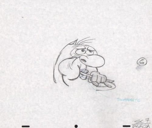 moonmanunit42:  Layout drawings from “Ren’s Toothache”, I found some of these from a website that specialises in selling animation art centred around dental hygiene. 