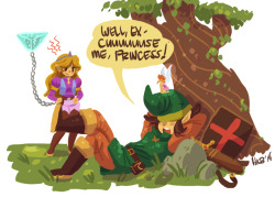 epicsmashtime:  Link and Zelda from the old Legend of Zelda animated series. :) 