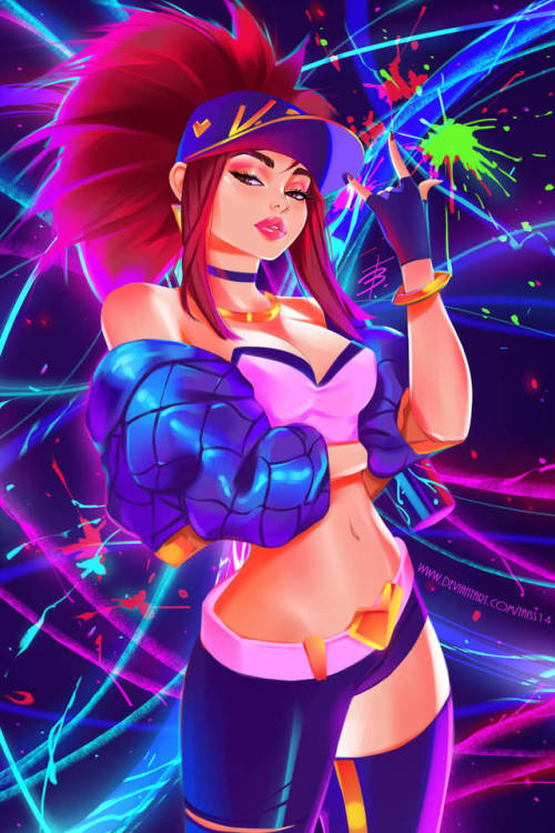 taiss14art:  Akali (mask version). KDA. (+NSFW optional)   More versions of this art - SFW