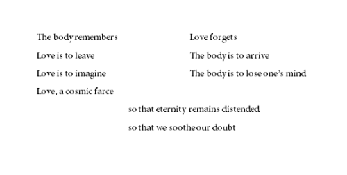 Adonis, from ‘Body’, Selected Poems (trans. Khaled Mattawa)