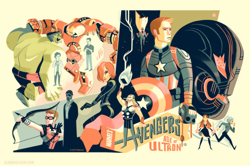 Piece for the official Avengers: Age of Ultron art show at Hero Complex Gallery