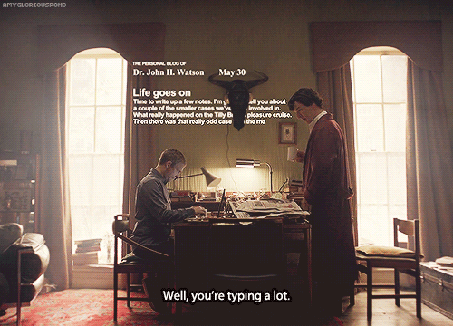 ∞ Scenes of SherlockRight then. So, what have we got?