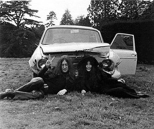 John Lennon’s British Leyland Austin Maxi car, which he crashed in Scotland in July 1969 with Julian