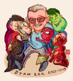 alulawings:Rest In Peace, Stan Lee, the superhero of superheroes. Excelsior!