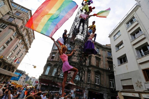 Istanbul | June 30, 20131. Participants wave a huge rainbow flag during a gay pride parade in centra