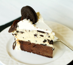 everybody-loves-to-eat:  A slice of Cookies and Cream Ice Cream Cake by Brown Eyed Baker on Flickr. 