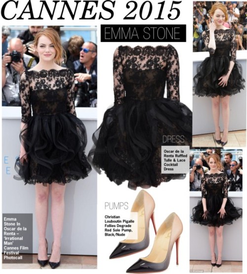 Cannes 2015-Emma Stone By Kusja Featuring Stone Jewelry Liked On Polyvore