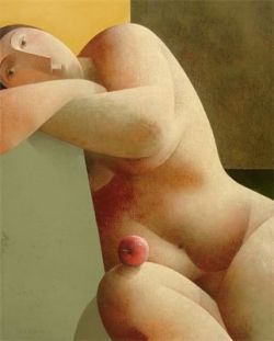 daimesonhosparabrincar:  Title unknown nude by Dutch painter &amp; sculptor Peter Harskamp b.1951 